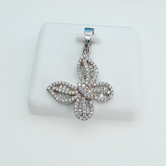 - "925 Sterling Silver Cubic Zirconia Pendant, UU1P6A6032 - Picture 6 of 7